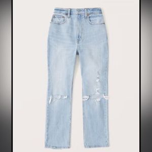 Abercrombie and fitch curve love ultra high rise the ankle straight size 27/4L